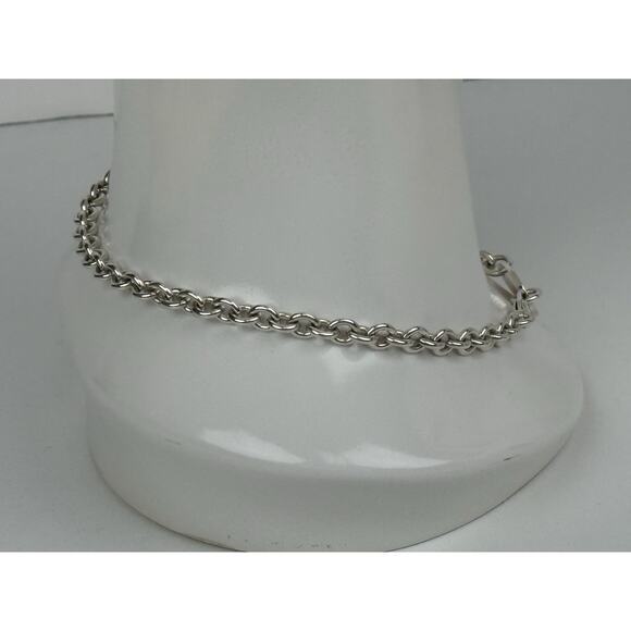 Tiffany & Co Sterling Silver Oval Choker Tag Necklace 15.5" - Picture 7 of 7